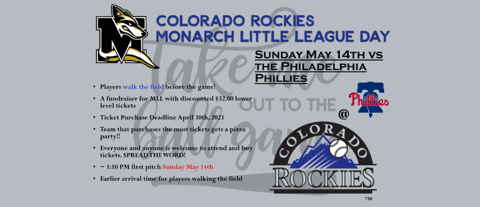 MLL Rockies Day! Get Tickets Now!